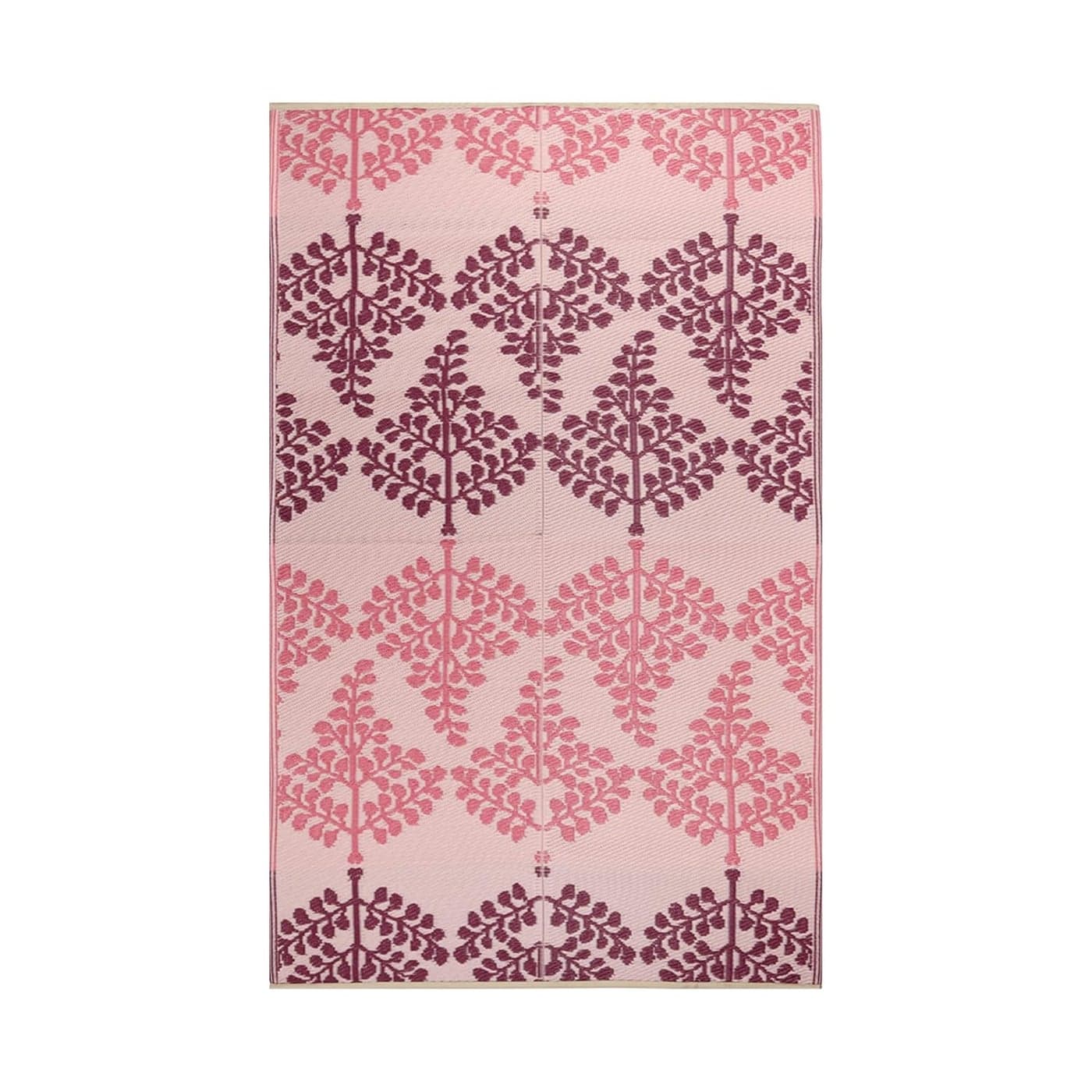 Sapana CarpetMats Chatai Mats for Home Multipurpose Reversible Rectangular Plastic Mat for Floor Sleeping Outdoor Motif Pink Aubergine 4 x 6 Feet L 180 Cm X W 120 Cm Polypropylene