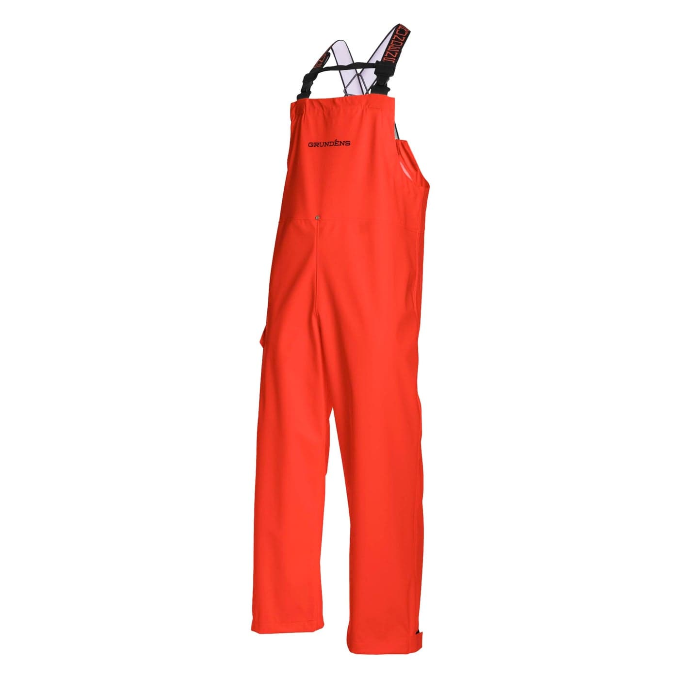 Grundns Mens Neptune Commercial Fishing Bib Pants Waterproof Adjustable Orange Medium