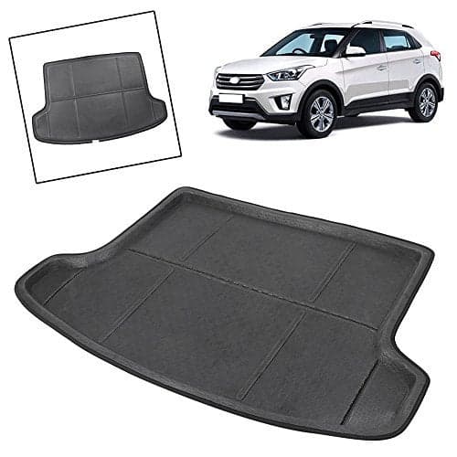 Mallofusa Cargo Liner Rear Cargo Tray Trunk Floor Mat Compatible for Hyundai Creta 2015 2016 2017 Black