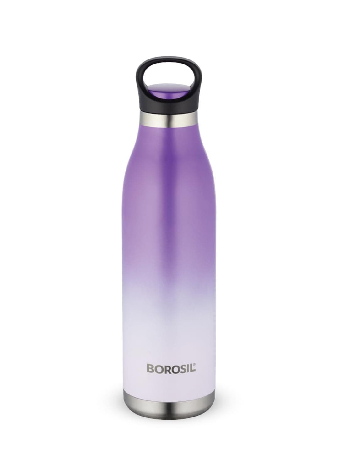 Borosil Hydra Color Crush 700 ml Stainless Steel Wate Bottle | Double Wall Vacuum Insulated Flask | 24 Hrs Hot & Cold | 1 Year Warranty, Violet