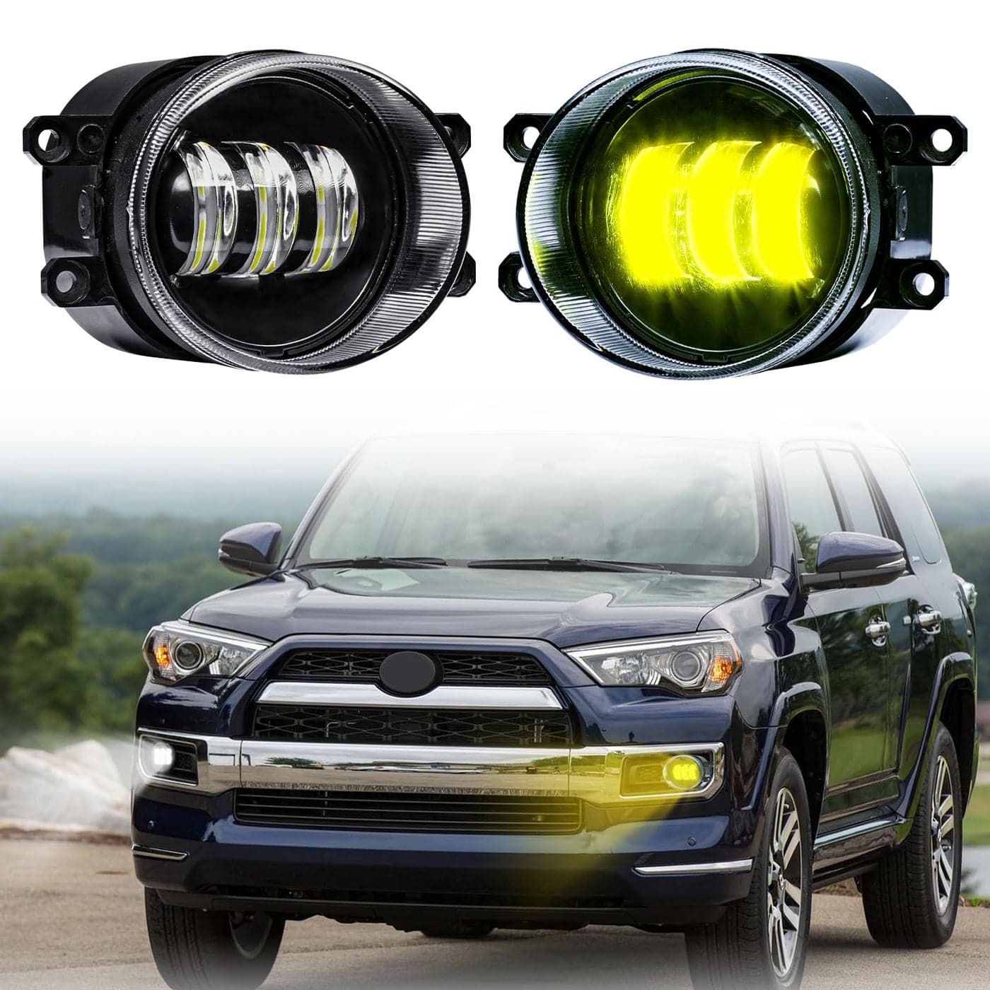 BreTrewri Daytime Running Lights Fog Lights Fit for 20142024 Toyota 4Runner Fog Bulbs Lamps Lights Assembly 1424 4Runnerfog