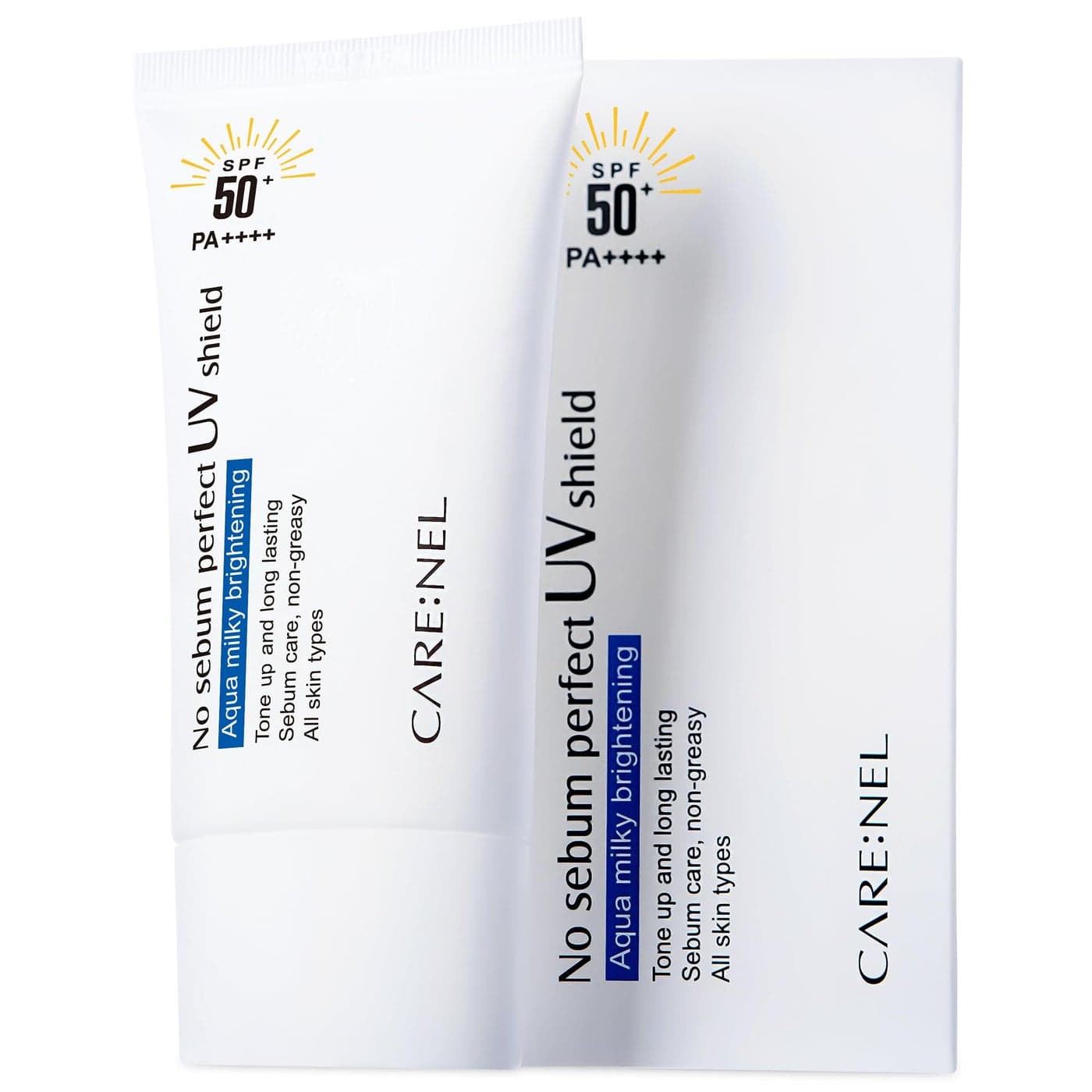 Korean Sunscreen for face Spf 50 Face Lotion No Sebum Sunblock Waterproof Korean Skin Care Suncream for Women Men Kids and Baby for Sensitive Skin oily skin Small Travel Size Body
