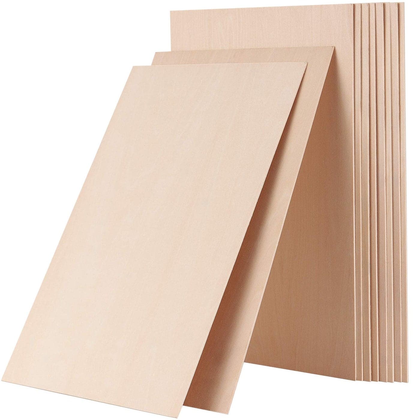 HAKZEON 10 Pack Basswood Sheets 12 x 8 x 116 Inch Unfinished Plywood Sheet 15mm Thin Natural Basswood Blanks for DIY Crafts Building Project Model Wood Burning Engraving