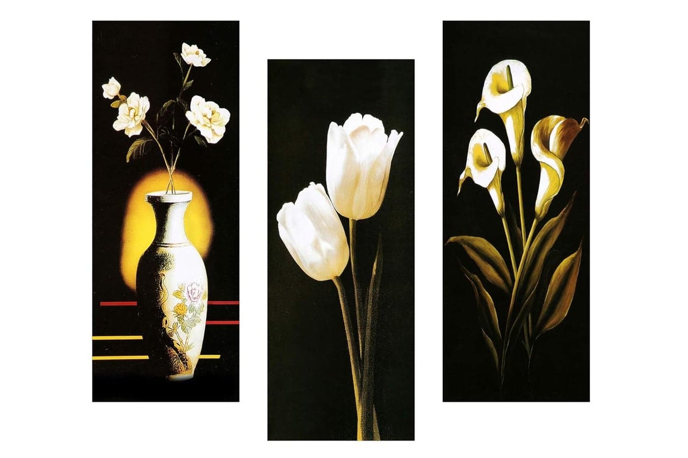 SAF paintings Flower Floral 6MM MDF Framed Digital Reprint 15 inch x 18 inch Painting SANFJ04 SANFJ04