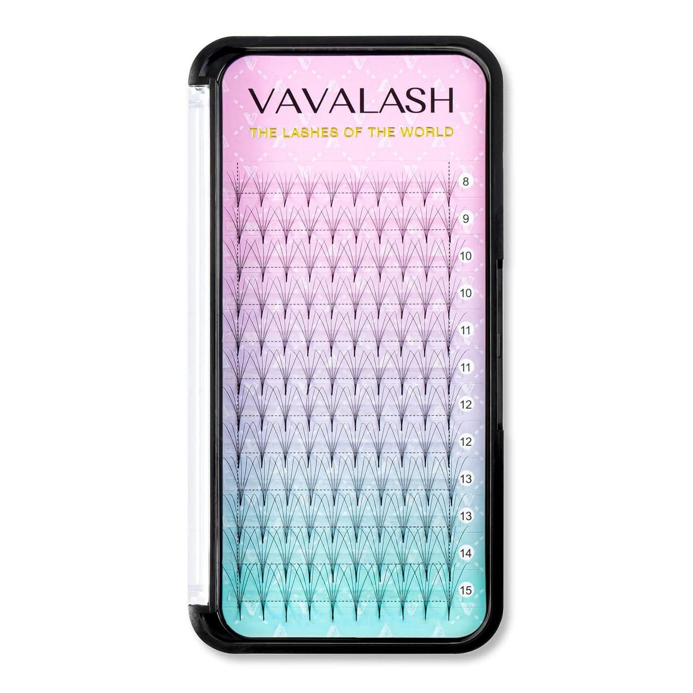 Eyelash Extensions 3D 4D 5D 6D 8D 9D 10D Thickness 00701 CD Curl Eyelashes Middle Stem Long Stem Heat Bonded Premade Fans Russian Volume Lash Extensions Supplies Middle Stem 5D007C815mm