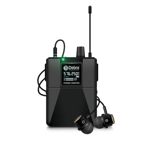 D Debra Pro ST-102 & ST-202 & M-PROI Stereo Wireless in Ear Monitor System Bodypack Receiver, Performance with 100 Adjustable Frequencies, Can Not Be Used Alone(Only 1 Bodypack)