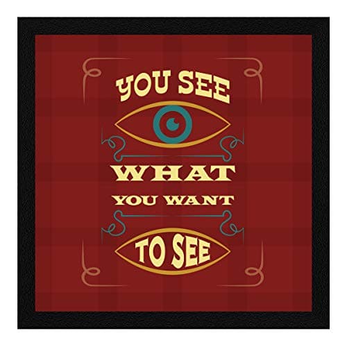 ArtX Paper Motivational Quote You See Wall Frame Art Painting, Multicolor, Motivational, 13X13 in, Set of 1