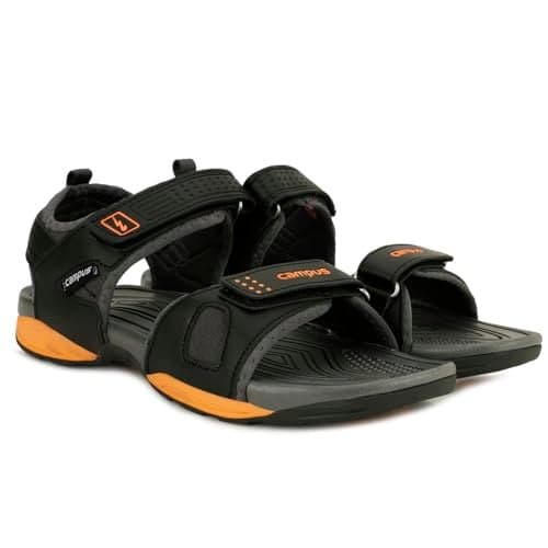 Campus Men's 3K-905A BLK/GRY Outdoor Sandals - 8UK/India 1 Pair