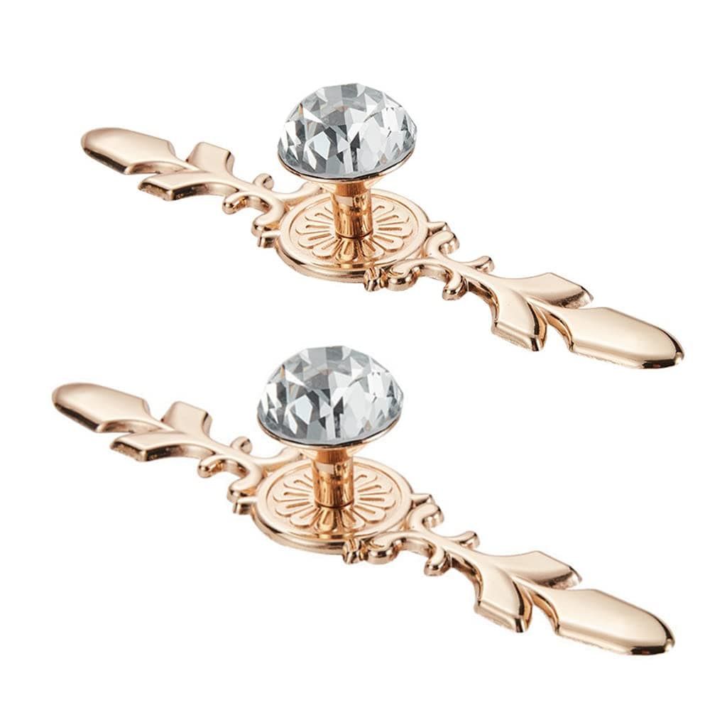 FDSHIP Classic Golden Filigree Knobs for Cabinets Cupboards Drawer Pull Set 2 Pieces
