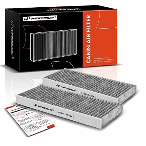 A-Premium 2-PC Cabin Air Filter with Activated Carbon Compatible with Nissan Frontier 2005-2023, Pathfinder 2005-2012, Xterra 2005-2015, NV1500/NV2500/NV3500 2012-2015 & Suzuki Equator 2009-2012