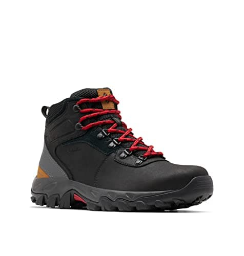 Columbia Mens Newton Ridge Plus II Waterproof Hiking Boot, Black/Shark, 9.5 Wide