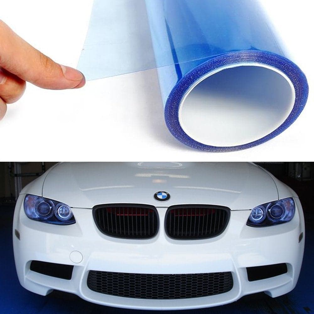 12 by 48 Inches Self Adhesive Headlight Tail Lights Fog Lights Tint Vinyl Film 12 X 48 Light Blue