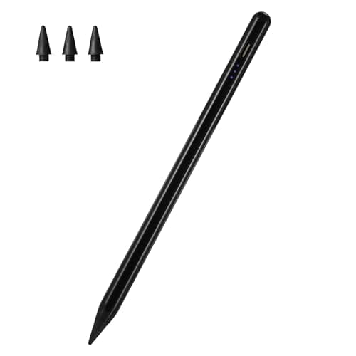 Stylus Pen for iPad A16 11th 10th 9th 8th 7th 6th Generation, iPad Pro 12.9 11 13 inch M4, iPad Air M3 M2 5th 4th 3rd Gen, iPad Mini A17 Pro 7 6 5, for Apple Pencil Pro 1st 2nd Gen Alternative (Black)