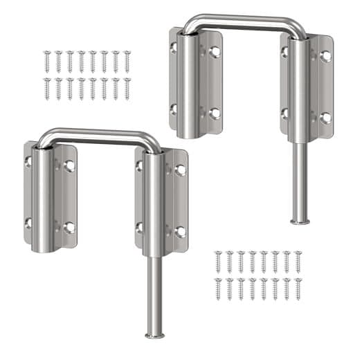 YogePote Upgraded Sliding Door Loop Lock 238 UShaped MultiAngle Lock for 90180 Degree Sliding Barn Door Fence Window Closet Wardrobe Aluminum Alloy Security Gate Latches Silver2PCS