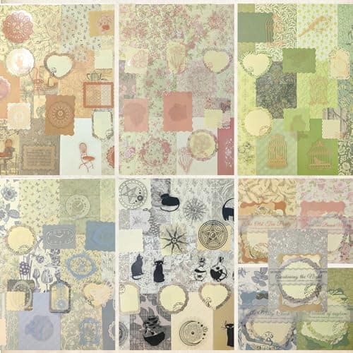 250Pcs Vintage Journal Supplies Kit,Scrapbook Papers Stickers Large Collection Decorative Craft Papers for Scrapbooking,Bullet Journaling,Collage Art,DIY Planner for Adults