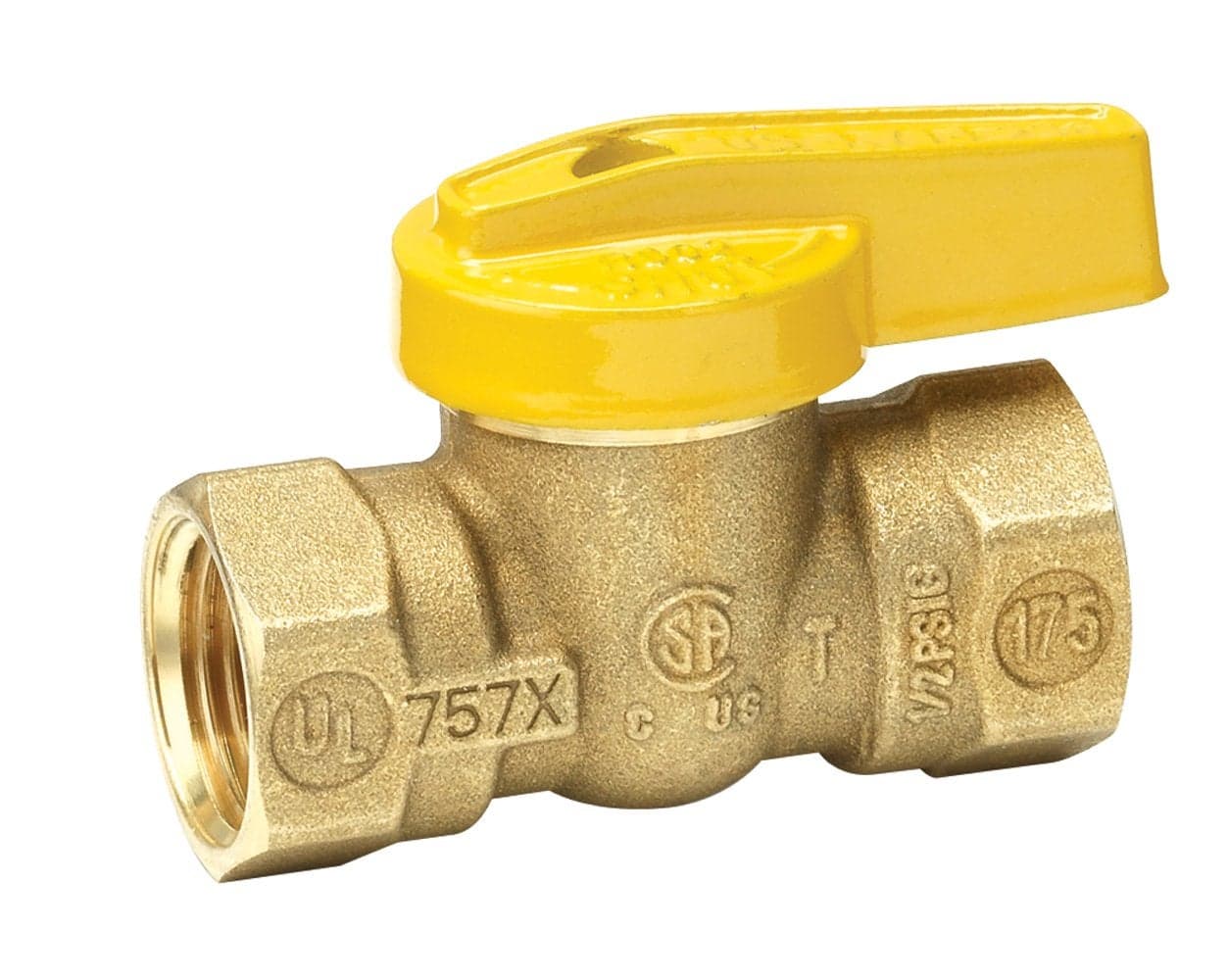Homewerks VGV1LHB2B Premium Gas Ball Valve x Female Thread 0375Inch Brass