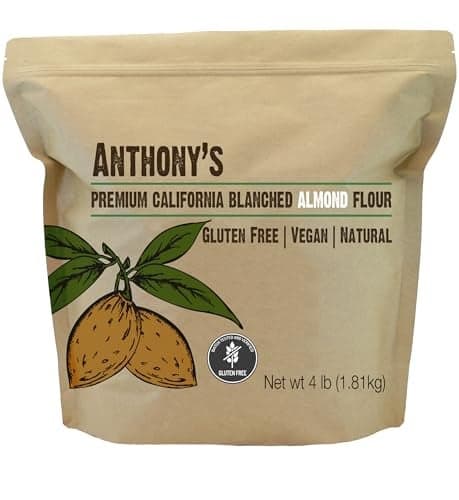 Anthonys Blanched Almond Flour 4 lb Finely Ground Gluten Free Non GMO Keto Friendly