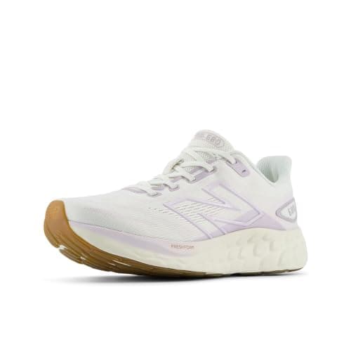 New Balance Women's Fresh Foam 680 V8 Running Shoe, Sea Salt/Taro, 5.5 M