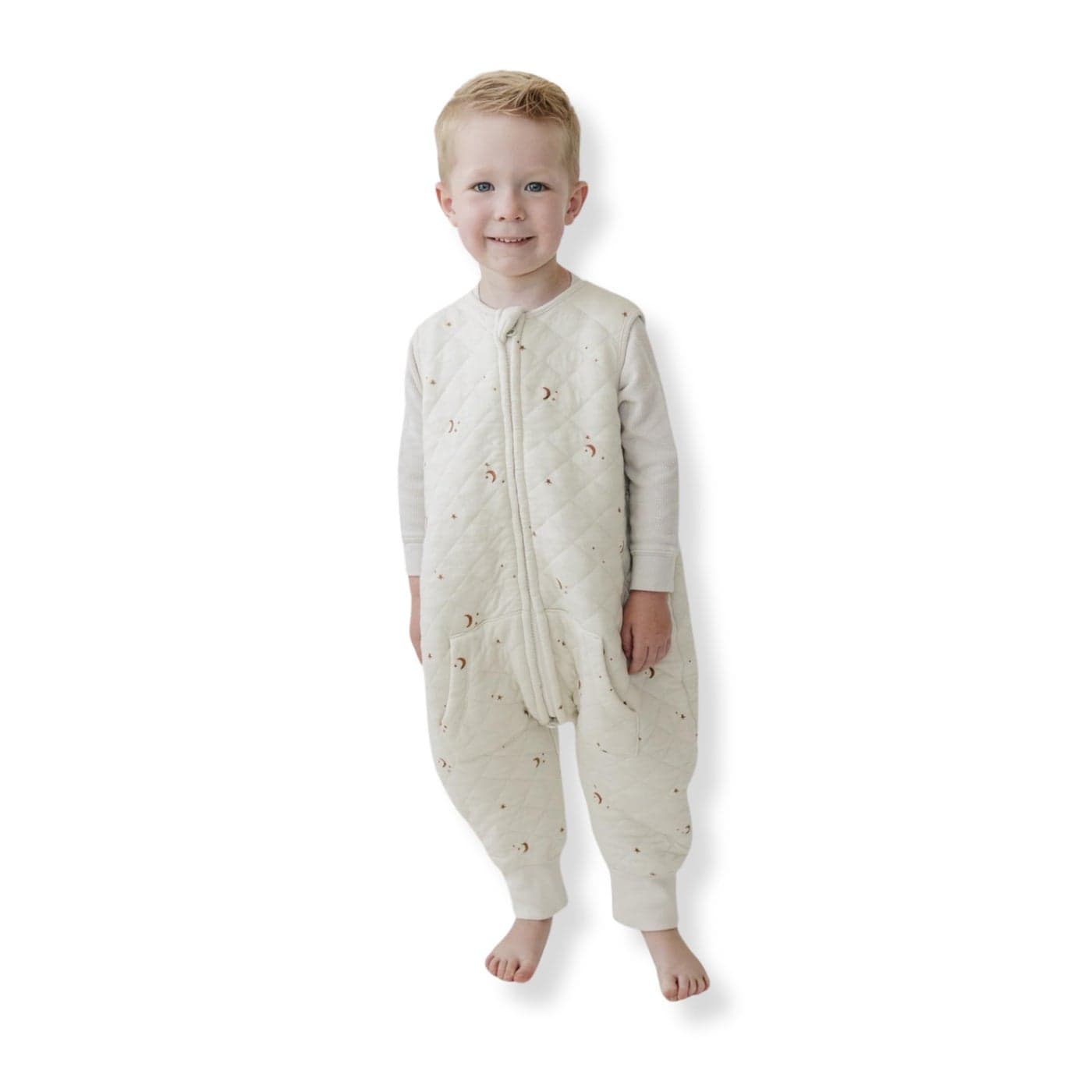 Tealbee Dreamsuit Toddler Sleep Sack with Feet 3T 4T 12 TOG All Season Baby Wearable Blanket for Walkers Rayon made from Bamboo Organic Cotton Sleep Bag Moons Stars