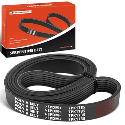 A-Premium 68.34 Inch Engine Serpentine Drive Belt Compatible with Honda CR-V CRV 2002-2006 2.4L & Dodge Ram 1500 2004-2006 8.3L, Viper 2003-2006 8.3L, Gas, 31110RLF003