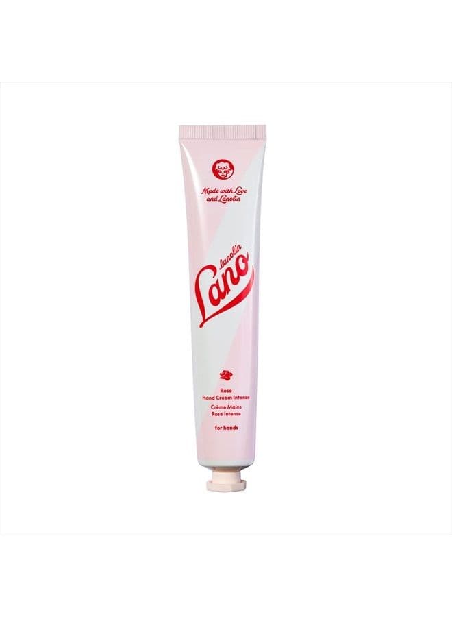 Hand Cream Intense Rose - Hydrating Hand Lotion with Lanolin, Vitamin E + Shea butter - Great for Dry, Cracked Hands + Cuticles - Cruelty-Free, Vegetarian (50ml / 1.69 fl oz)