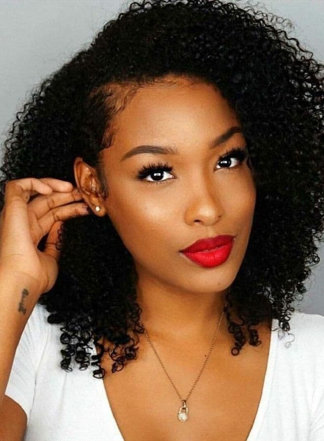 Mongolian Afro Kinky Curly Human Hair 3 Bundles (12 14 16inches) Unprocessed Hair Weave Weft Big Hair for Black Women Natural Color