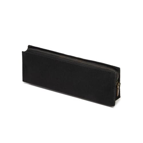 YONBEN Canvas Pencil Case Lightweight and Durable Ideal Pencil Pouch Black Canvas