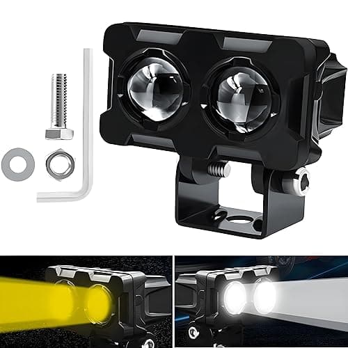 Autozap Motorcycle Led Spotlight, (3 months warranty) Fog Light for Universal Bike White, Yellow (40W, 12V) (Pack Of 1)