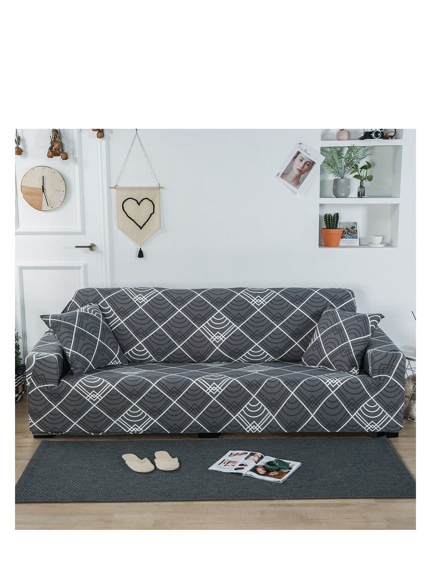4-Seater ExquisitelyDesigned Wrinkle-free Anti-slip 360-degree Full Coverage Sofa Slipcover Length Stretch From 235To300cm