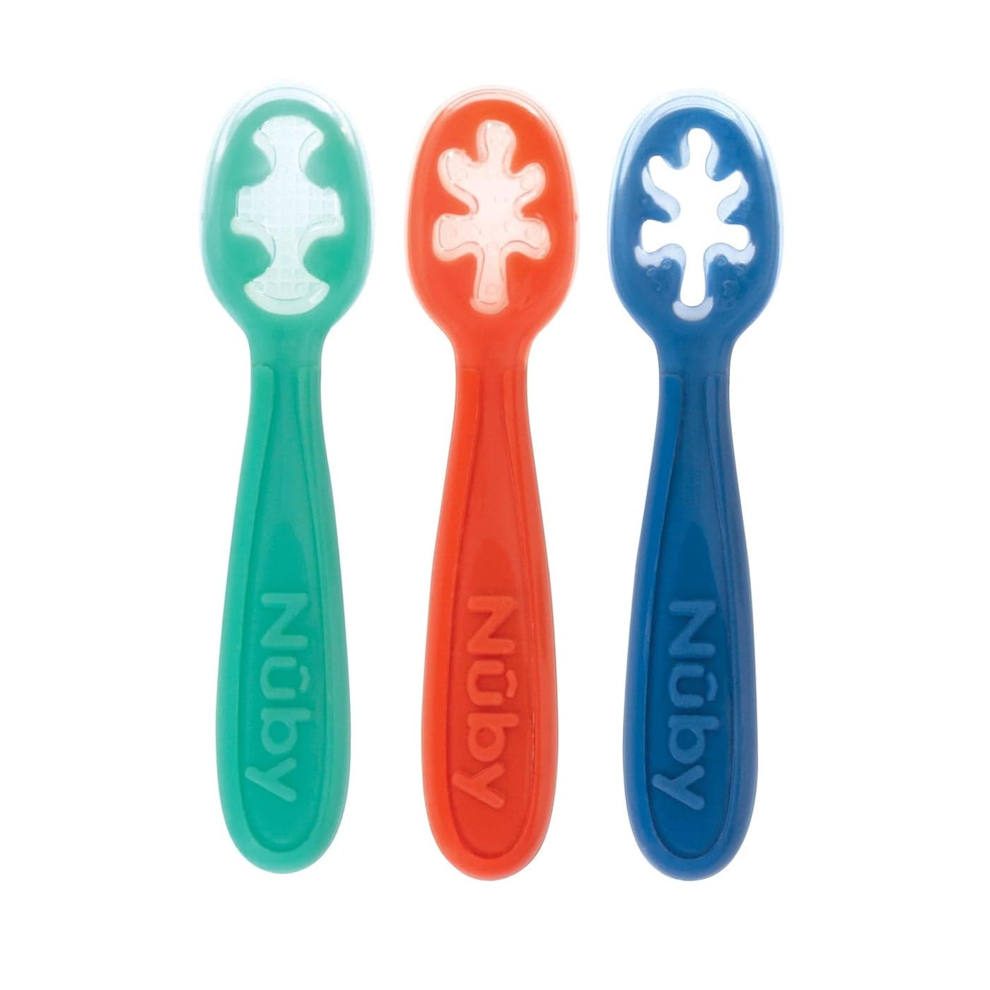 Nuby Babys First Spoons Set 3Pack Feeding Utensils for Babies 6 Months