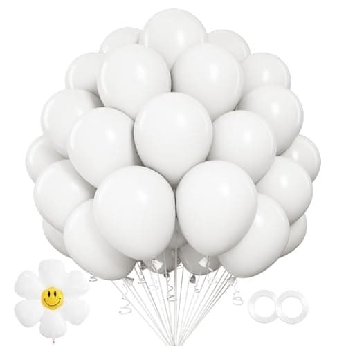 White Balloons100 pcs 12 Inch White Latex BalloonsMatte White Balloons for Party DecorationBirthday DecorationWedding Baby ShowerHoliday DecorationWhite Balloons