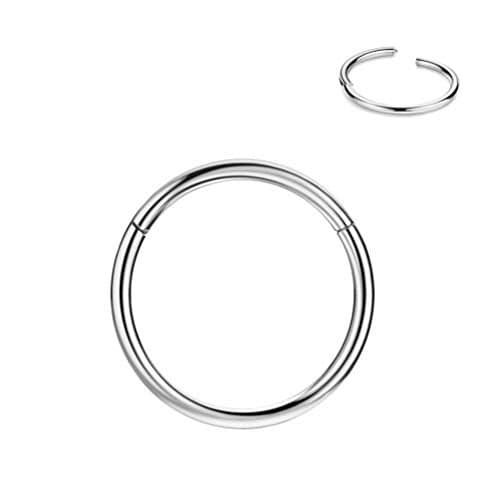 FANSING 18g 5mm Cartilage Earrings - Surgical Steel Tiny Hoop, Rook, Daith & Anti-tragus Earrings - 18 Gauge Nose Rings