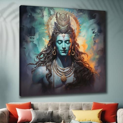 SAF paintings modern art canvas home decor wall paintings with frame painting for living room wall decoration office (Color34, 16 inch x 16 inch)