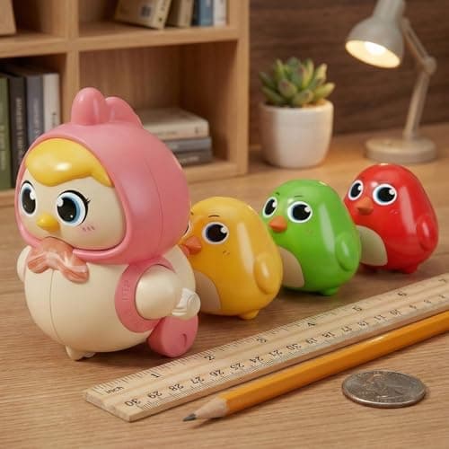UTPATI Chicken Toys for Kids, Swinging Chain String Magnetic Hen with Chick Learning to Crawl Spring Toy, Crawling Wind-up Duck, Walking Chicken Cute Windup Toy for Boys Girls Toddler