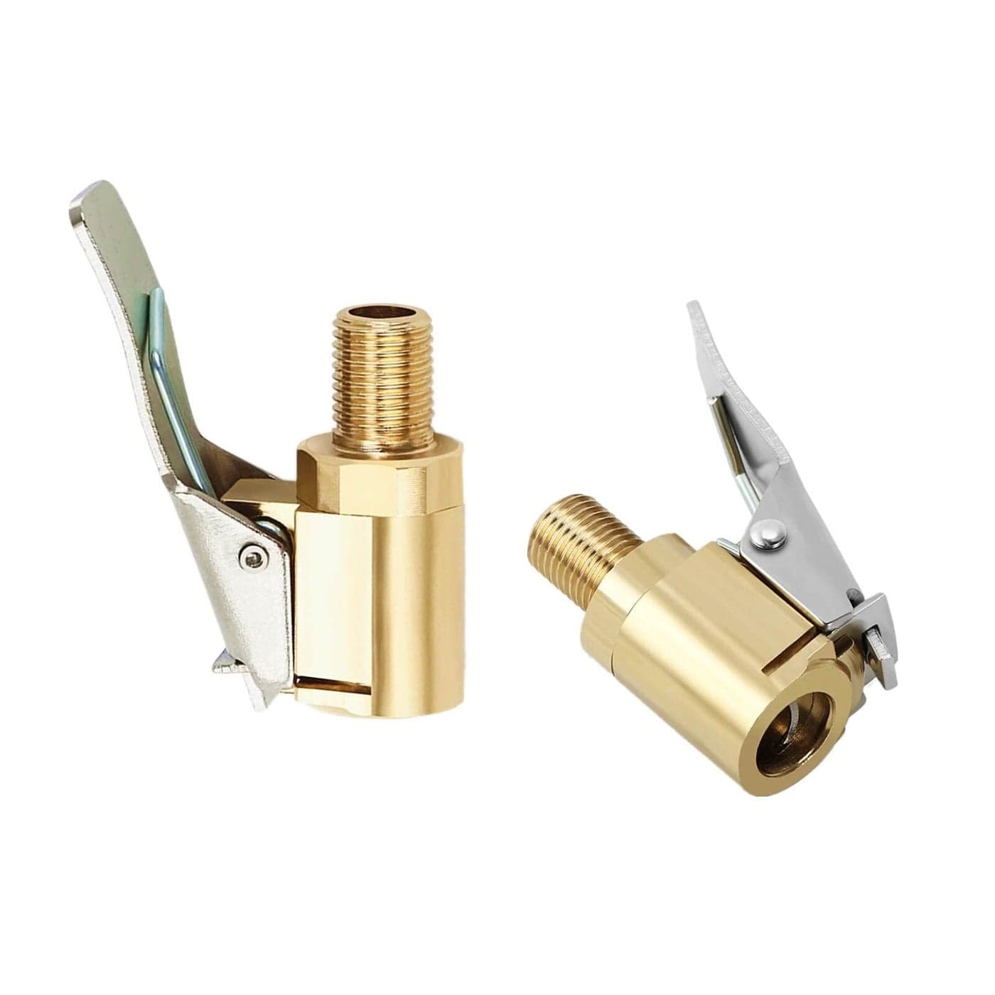 LDCRE Tire Air Chuck with Clip Adapter Brass Locking Tire Inflator Nozzle Adapter Connect No Leakage Tire Chucks for Vehicle Inflator Compressor Pump Connect Accessories Tool 8mm 2Pack