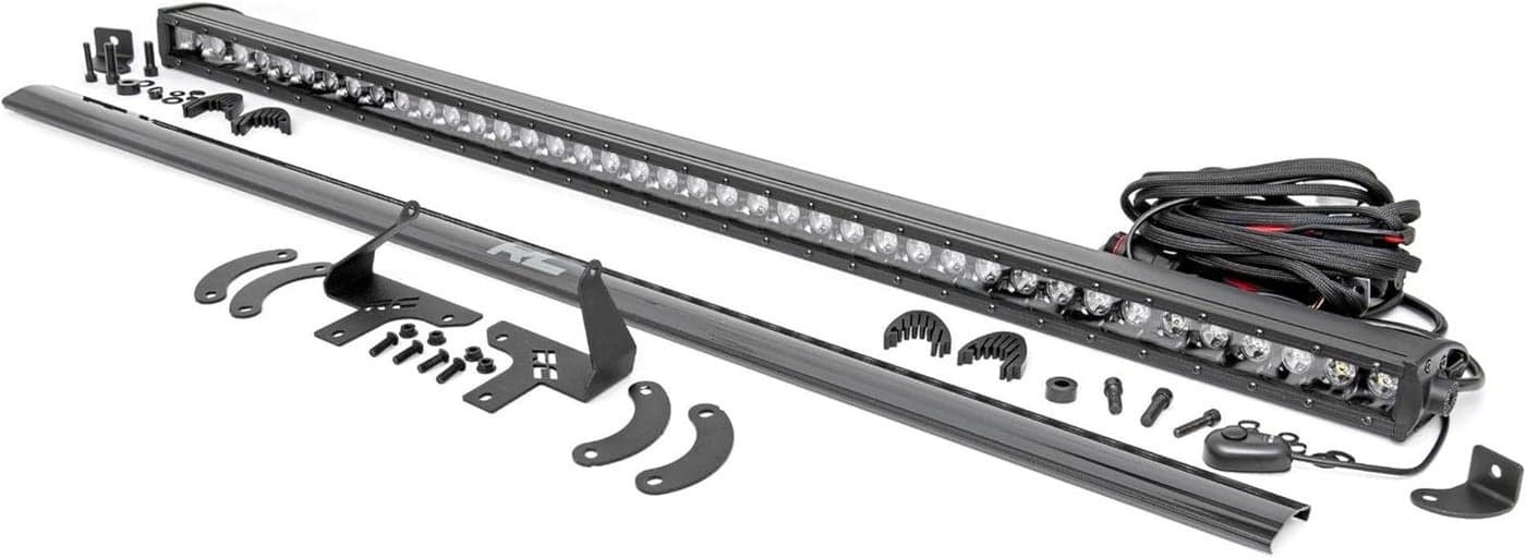Rough Country 40" LED Light Bar Kit for Polaris RZR XP 4 1000 (2024) - Front Mount, Black-Series