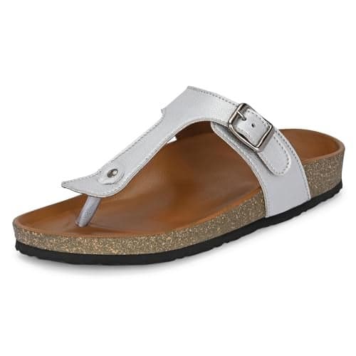Centrino Women’s Berkin-Style Slip-On Sandals | Open Toe Design | Soft PU Footbed | Lightweight & Comfortable | Arch Support | On-Grip Sole | Casual Outdoor Wear (7692)