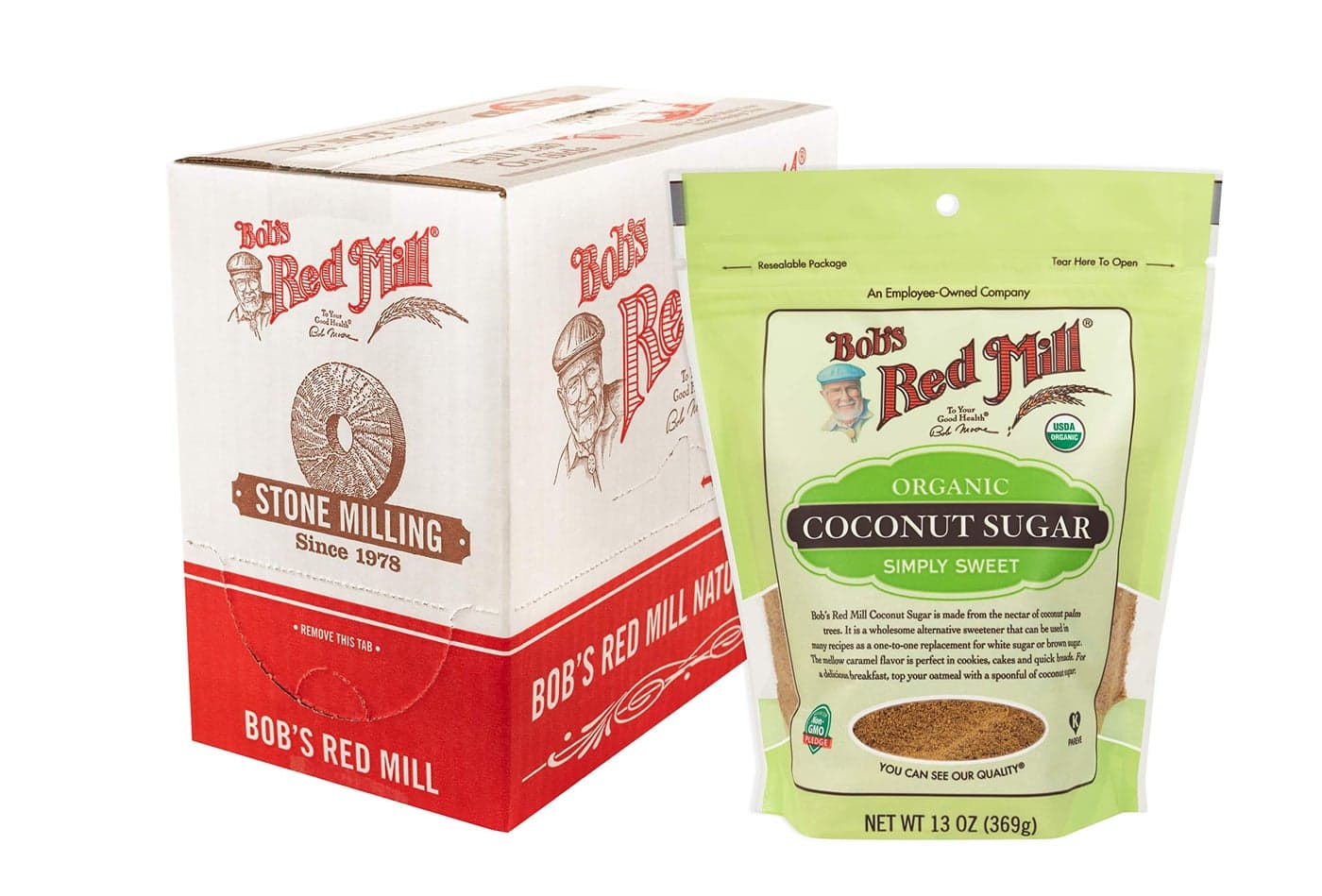 Bob's Red Mill Organic Coconut Sugar, 13oz (Pack of 4) - Non GMO, Vegan, Paleo Friendly, Kosher