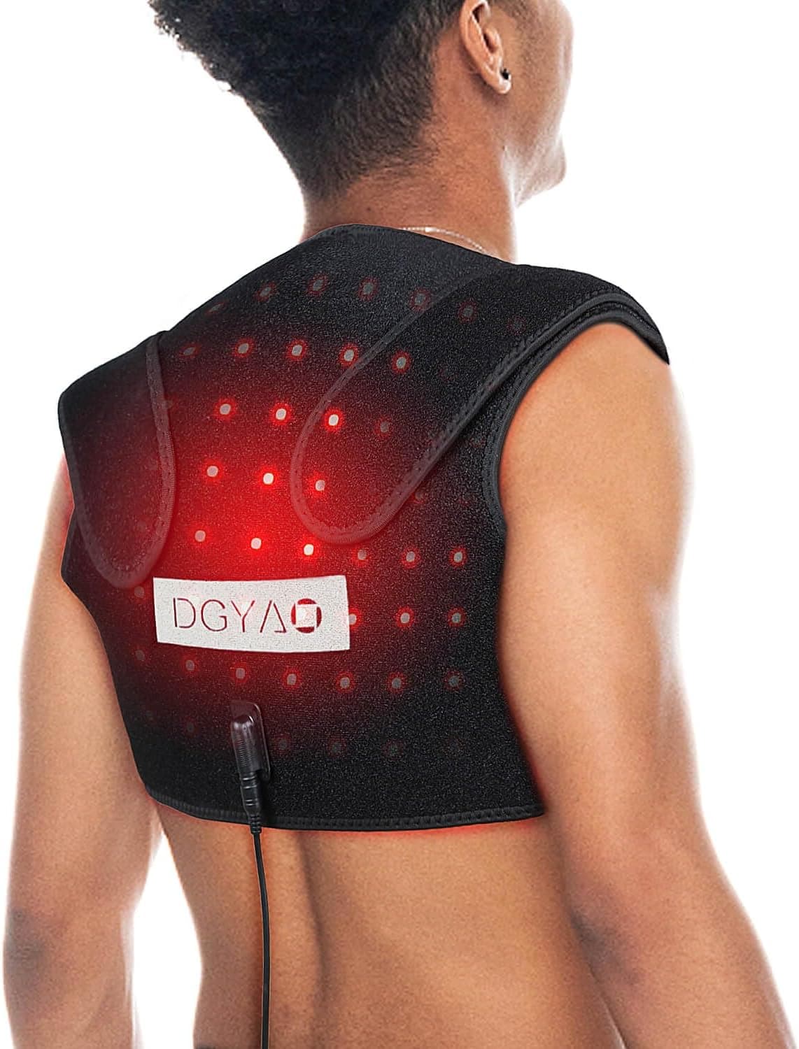 Shoulder Pain Relief Belt Red Light Infrared Light Therapy Wrap Flexible Wearable Wrap Deep Therapy Pad with Auto Off Timer