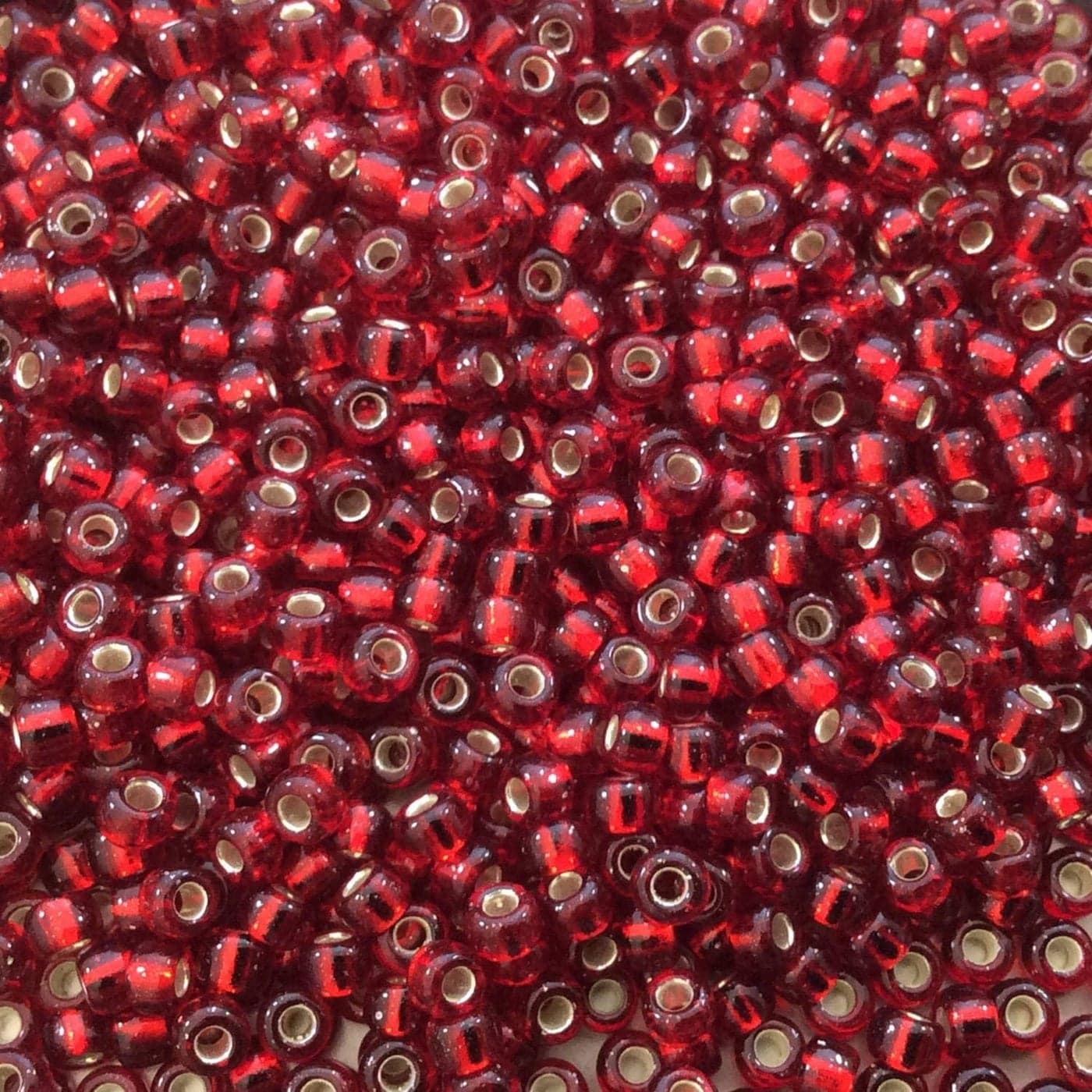 Miyuki Seed Beads 80 Silverlined Ruby Red 22gram Tube of Beads
