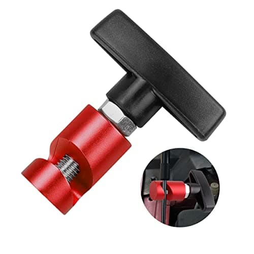 zipelo Lift Support Clamp, Hood Strut Fixing Clamps with Brass Core, Shock Prop Strut Stopper Retainer for Car Hood, Spark Plug Gap Gauge Tool, Universal Automotive Accessories (Red)
