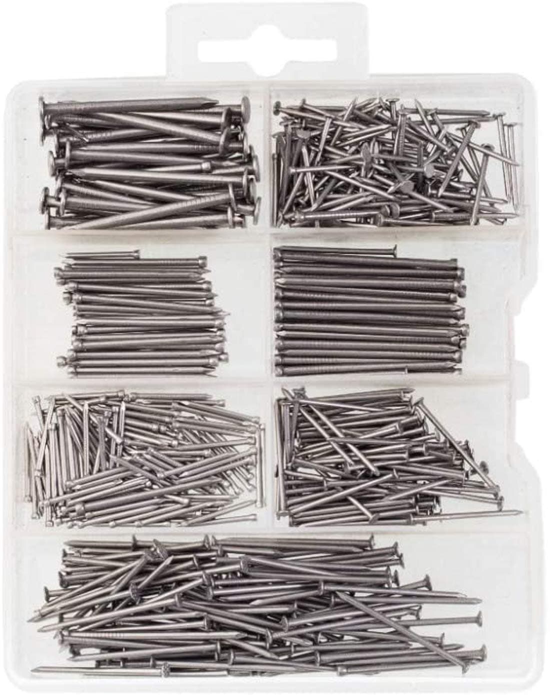 DIY Crafts Pack Of 450 Pcs, Medium Box, HARDWARE NAIL KIT Picture Hanging Nails, Finish, Wire, Brad Common Use. This Kit comes in an Organized Plasti(Pack Of 450 Pcs, Medium Box)
