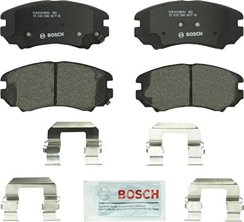 BOSCH BP924 QuietCast Premium Organic Disc Brake Pad Set Compatible with Select Hyundai Azera Elantra Sonata Tiburon Tucson Kia Amanti Magentis Optima Sportage Soul Saab 95 FRONT