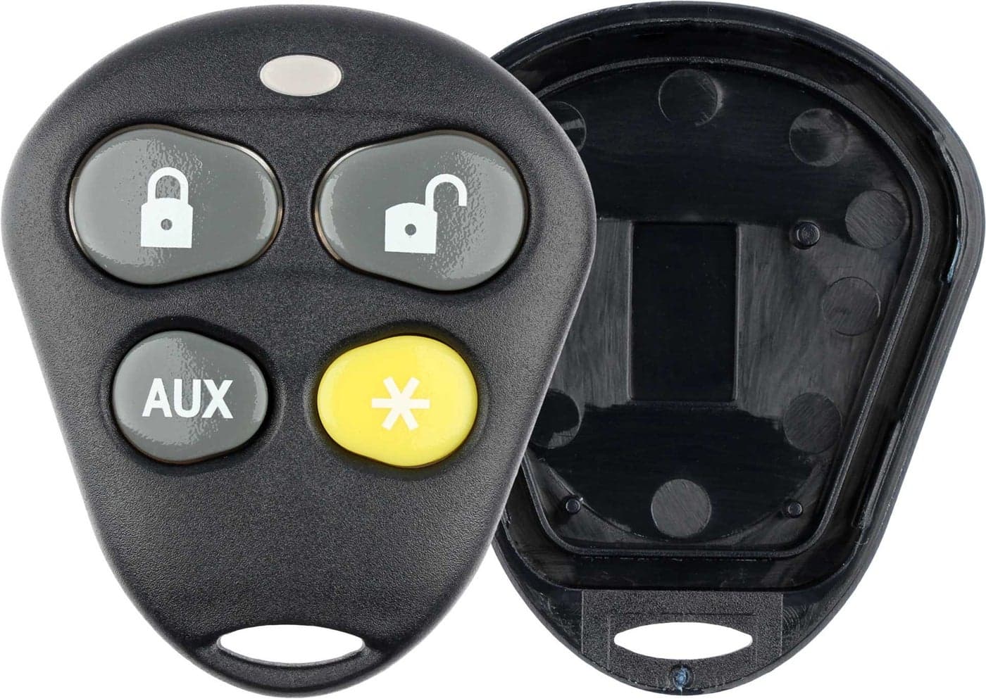 KeylessOption Keyless Entry Remote Control Starter Car Key Fob Case Shell Outer Cover Button Pads for Viper Automate Alarms