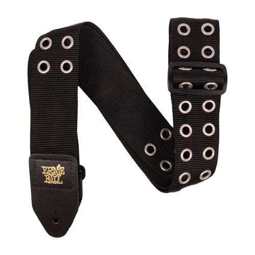 Ernie Ball Premium Guitar Strap/Bass Strap - Hole Lotta Metal Silver
