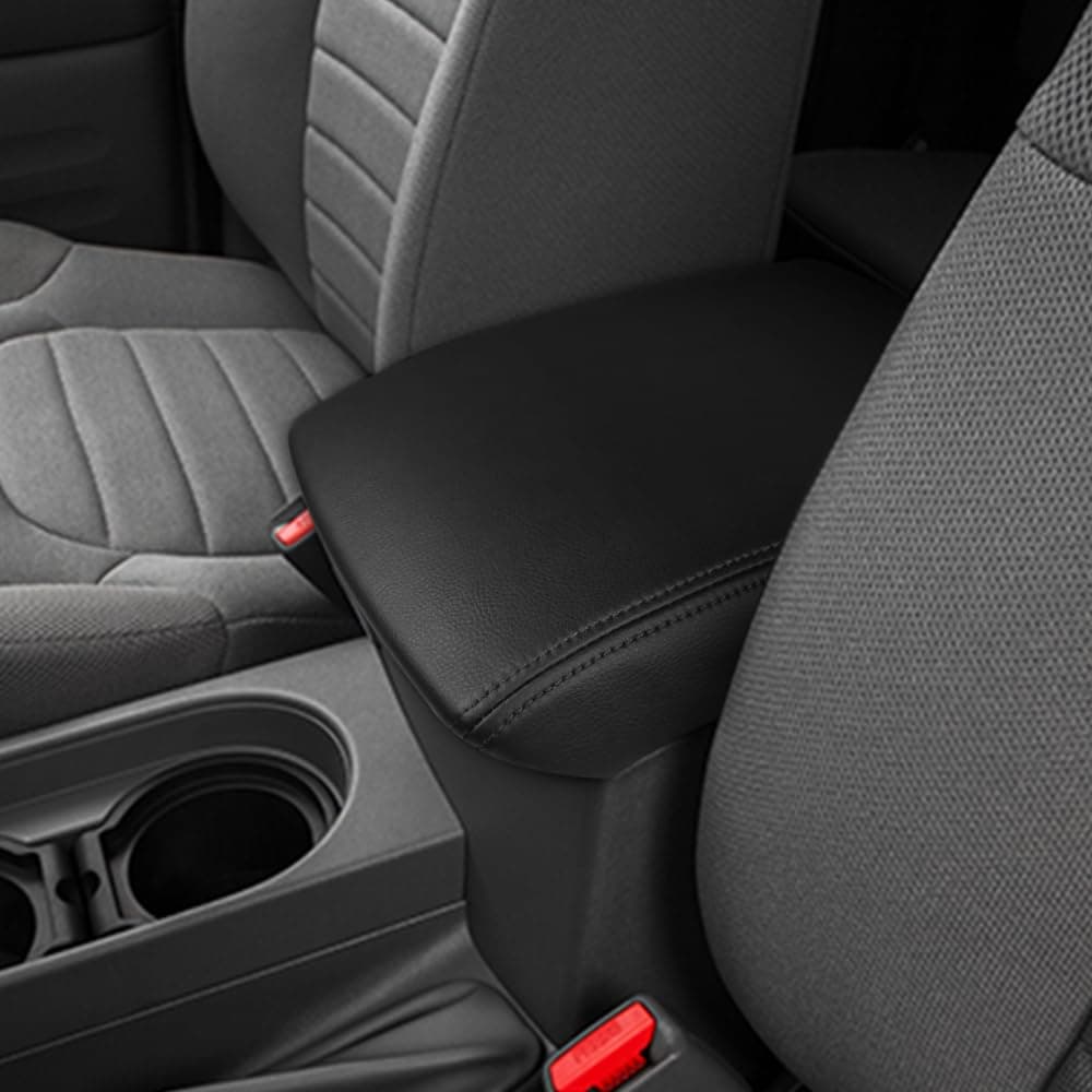 DEYTOP Center Console Cover for Nissan Frontier 20052021 Car Armrest Cover for Nissan Xterra 20052015 Accessories AntiScratch Leather Armrest Protector Black with Black Stitches 20052021