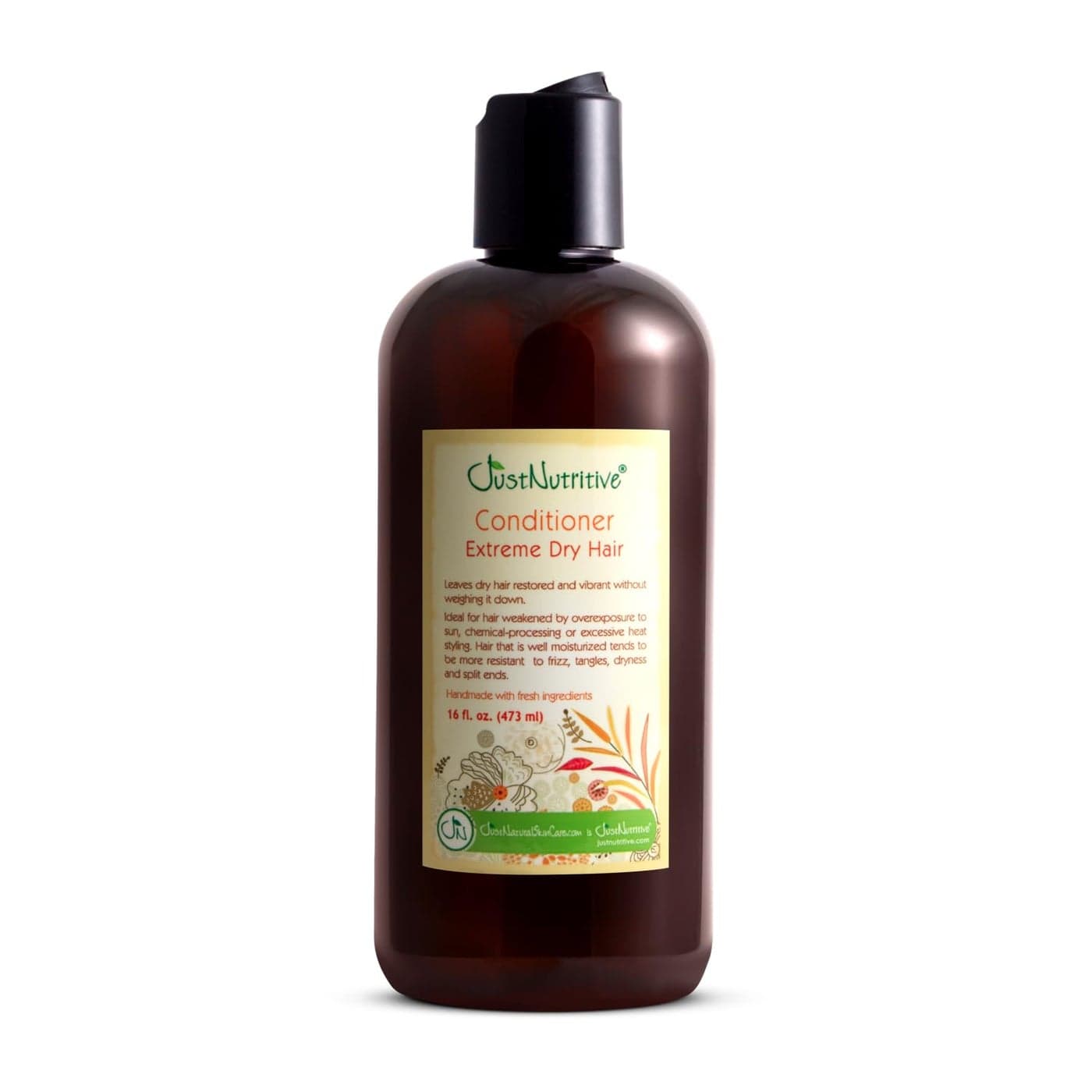 Just Nutritive Extreme Dry Hair Conditioner Natural Care for All Hair Types Restoring Cleanser for Extremely Dry and Damaged Hair Hydrating Treatment for Men and Women 16 Fl Oz