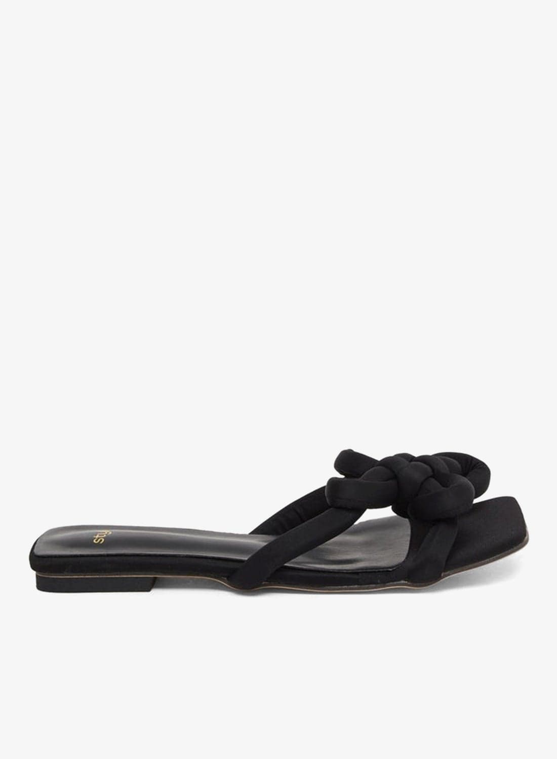 Styli Flower Knot Detail Flat Sandals — 38