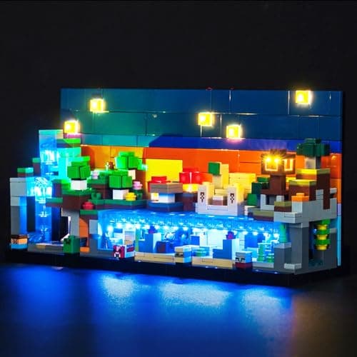 LocoLee Customized Light kit Compatible with Lego 21589 Mini Biomes No Actual Model Only Lights LED Lighting Accessories Compatible with Lego Mini Biomes