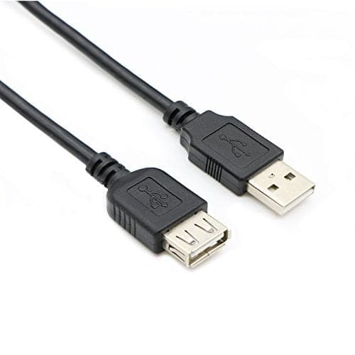 Pasow USB 2.0 Type A Male to Type A Female Extension Cable AM to AF Cord Black (30Feet/10M)